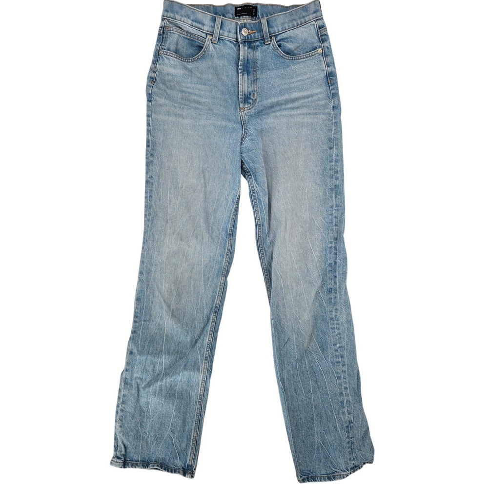 ASOS DESIGN 28/36‎ Tall Straight Leg Jeans Womens Light Wash High Rise Denim